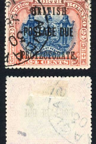 North Borneo SGD49 24c opt Post Due Cat 55 Pounds