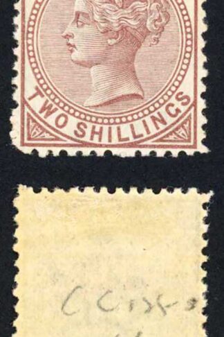 Jamaica SG25 2/- Venetian Red Wmk Crown CC M/M cat 35 pounds