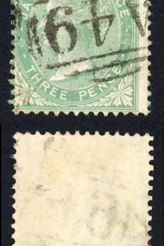 Jamaica SG3 3d Green wmk Pineapple Fine used cat 26 pounds Liliput Pmk