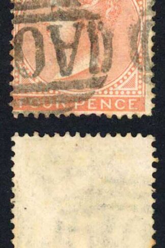 Jamaica SG11 4d Red-orange wmk Crown CC Fine used cat 6.50 pounds