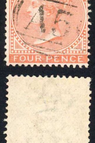 Jamaica SG11 4d Red-orange wmk Crown CC Fine used cat 6.50 pounds