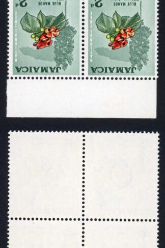 Jamaica SG219w 1964 2d Wmk INVERTED Block of FOUR U/M cat 60+ pounds