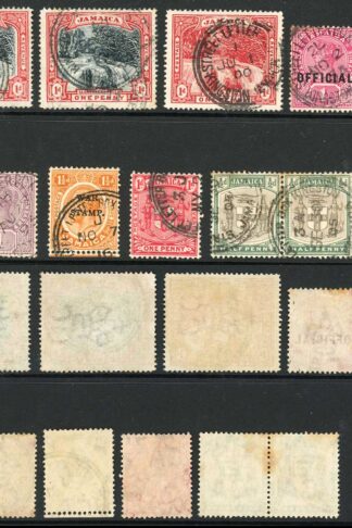 Jamaica Selection of Stamps with Street Letter Box Postmarks