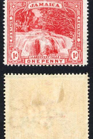 Jamaica SG31 1d Llandovery Falls wmk to the right M/M cat 15 pounds