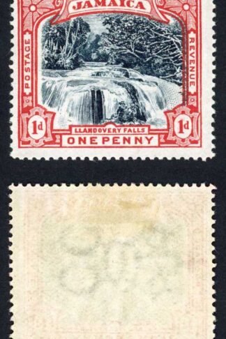 Jamaica SG32 1d Llandovery Falls wmk to the right M/M cat 14 pounds