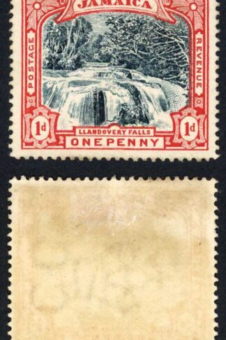 Jamaica SG32 1d Llandovery Falls wmk to the right M/M cat 14 pounds