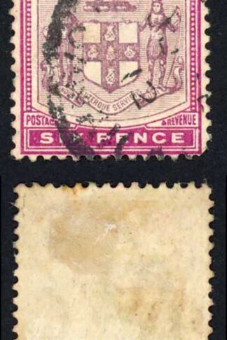 Jamaica SG44 6d wmk Mult Crown CA (rounded corner) cat 24 pounds
