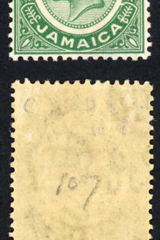 Jamaica SG92a 1/2d Wmk Mult Script BOW Flaw M/M Cat 120