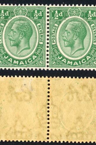 Jamaica SG92 1/2d Wmk Mult Script Pair 1 x U/M