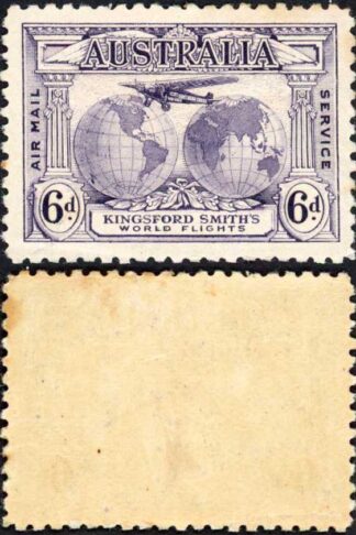 Australia SG123a 6d Re-entry (toned) M/M Cat 50 pounds