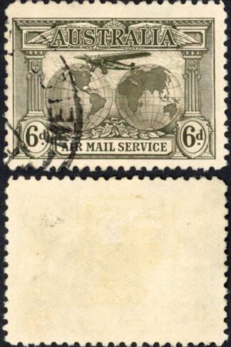 Australia SG139 6d Sepia Fine used Cat 17 pounds