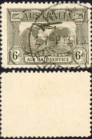 Australia SG139 6d Sepia Fine used Cat 17 pounds