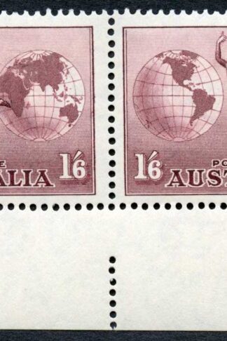 Australia SG153a 1/6 Hermes wmk Perf 13.5 x 14 Chalky Paper U/M PAIR Cat 22++