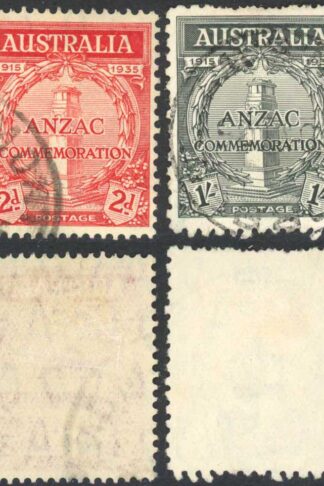 Australia SG154/5 Gallipoli landing used rough perfs Cat 40.30 pounds