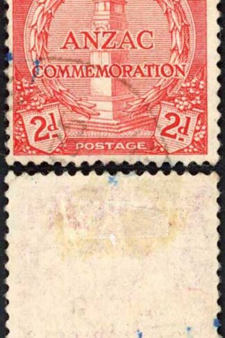 Australia SG154 2d AL joined by coloured line (corner crease) BW164g