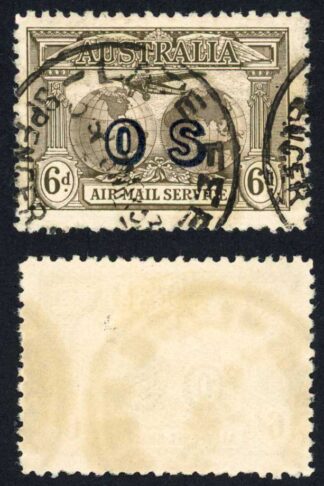 Australia SG139a 6d air opt OS Fine used Cat 60 pounds