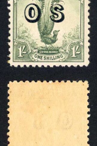 Australia SGo136 1/- opt OS M/M (gum bend) Cat 55 pounds