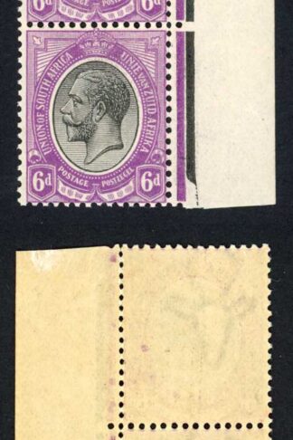 South Africa SG3b 1/2d Blue Green Booklet Pane M/M