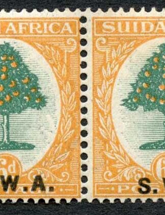 SWA SG63a 1927 6d No Stop After A U/M (toned gum) Cat 120 pounds