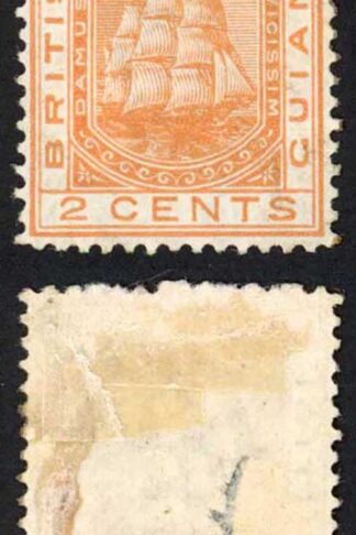 British Guiana SG127 2c Orange M/M (hinge remainders) cat 85 pounds Ex Imperium