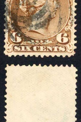 Canada SG59b 6c yellow-brown on medium wove paper cat 65 pounds