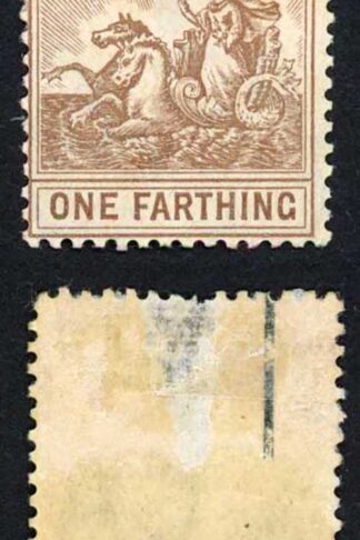 Barbados SG163s 1/4 brown opt SPECIMEN (BAD THIN at top)