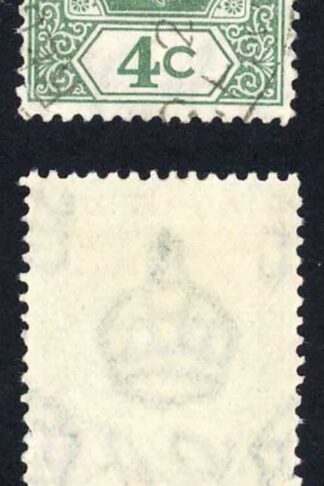 Mauritius SG254a 4c dull green Variety OPEN C fine used Cat 120 pounds