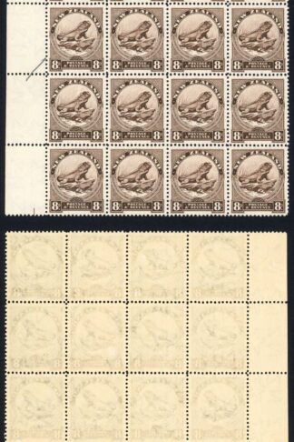 New Zealand SG586c 8d Chocolate Multiple Wmk S/ways Perf 12.5