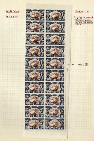 New Zealand SG581c 2.5d Perf 14 x 13.5  M/M Page with Varieties inc 581ca