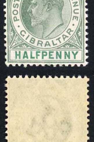 Gibraltar SG46 1/2d Wmk Crown CA U/M (corner crease) Cat 14 pounds