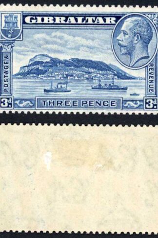 Gibraltar SG113a 2 1/2d Blue Perf 13.5 M/M Cat 42+ pounds