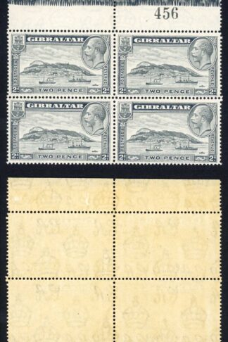 Gibraltar SG112 2d Pale Grey Perf 14 U/M (mounted in the margin) Cat 56+ pounds