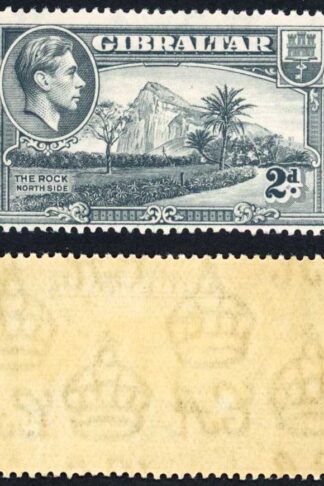 Gibraltar SG124 2d Grey Perf 14 wmk upright U/M Cat 32 pounds