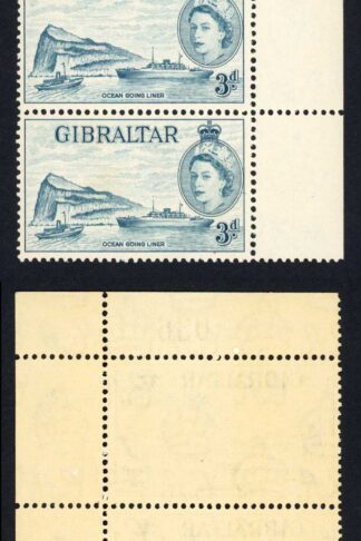 Gibraltar SG150 3d light blue U/M Strip with sheet number Cat 19 pounds