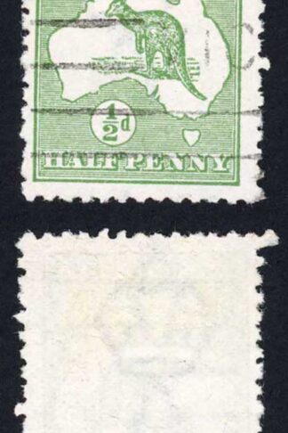 Australia SG1 1/2d Green 1st wmk Fine used Cat 6.50 pounds