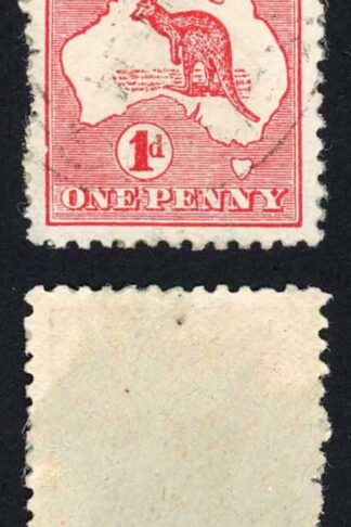Australia SG2d 1d Kangaroo 1st wmk Substituted (nick in left frame) BW 3(E)dc