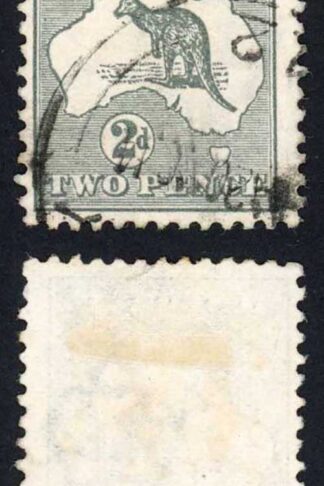 Australia SG3 2d Grey Kangaroo 1st wmk Die 1 Fine Used
