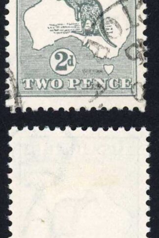 Australia SG3 2d Grey Kangaroo 1st wmk Die 1 Fine Used