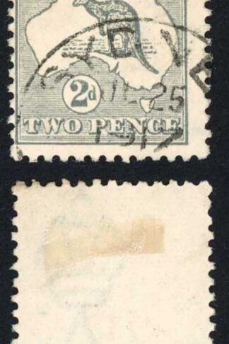 Australia SG3 2d Grey Kangaroo 1st wmk Die 1 Fine Used (corner crease)