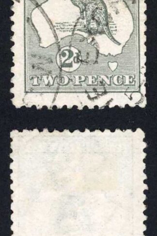 Australia SG3 2d Grey Kangaroo 1st wmk Die 1 Fine Used