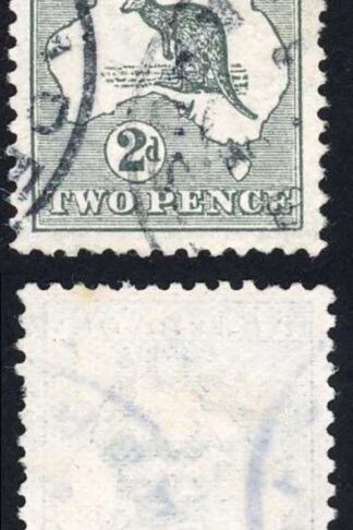 Australia SG3 2d Grey Kangaroo 1st wmk Die 1 Fine Used