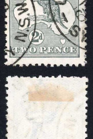 Australia SG3 2d Grey Kangaroo 1st wmk Die 1 Fine Used