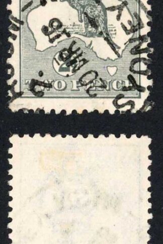 Australia SG35 2d Grey Kangaroo 3nd wmk Die 1 Cat 10 pounds