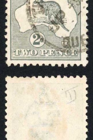 Australia SG35 2d Grey Kangaroo 3nd wmk Die 1 Cat 10 pounds