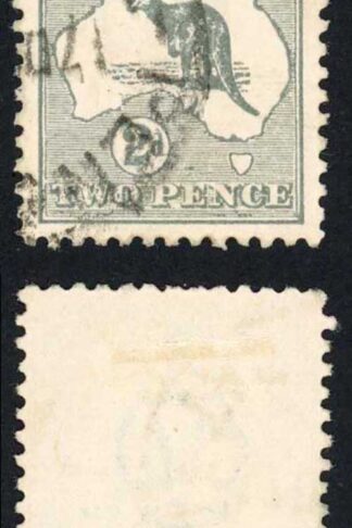 Australia SG35 2d Grey Kangaroo 3nd wmk Die 1 Cat 10 pounds