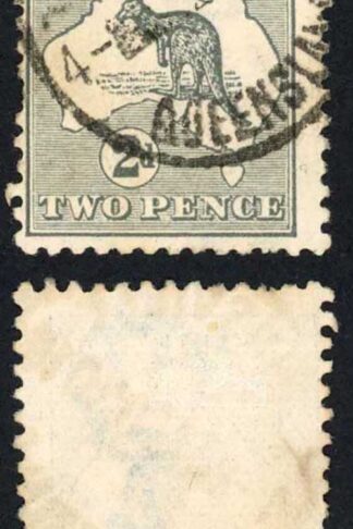 Australia SG35 2d Grey Kangaroo 3nd wmk Die 1 Cat 10 pounds