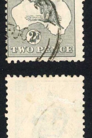 Australia SG35 2d Grey Kangaroo 3nd wmk Die 1 Cat 10 pounds
