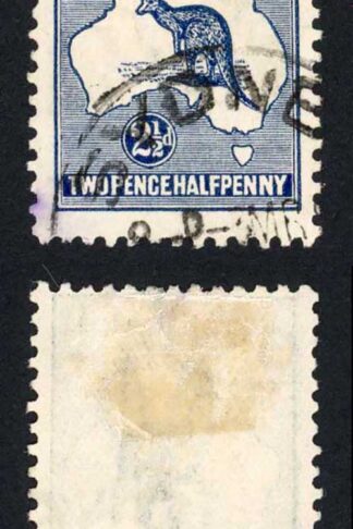 Australia SG36 2 1/2d Deep Blue Kangaroo 3rd wmk Cat 10 pounds