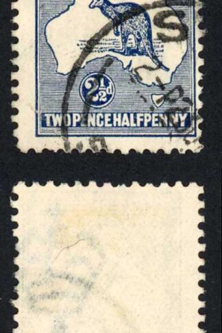 Australia SG36 2 1/2d Deep Blue Kangaroo 3rd wmk Cat 10 pounds