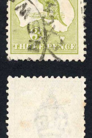 Australia SG5 3d Olive Die I Kangaroo 1st wmk Cat 11 pounds